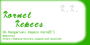 kornel kepecs business card